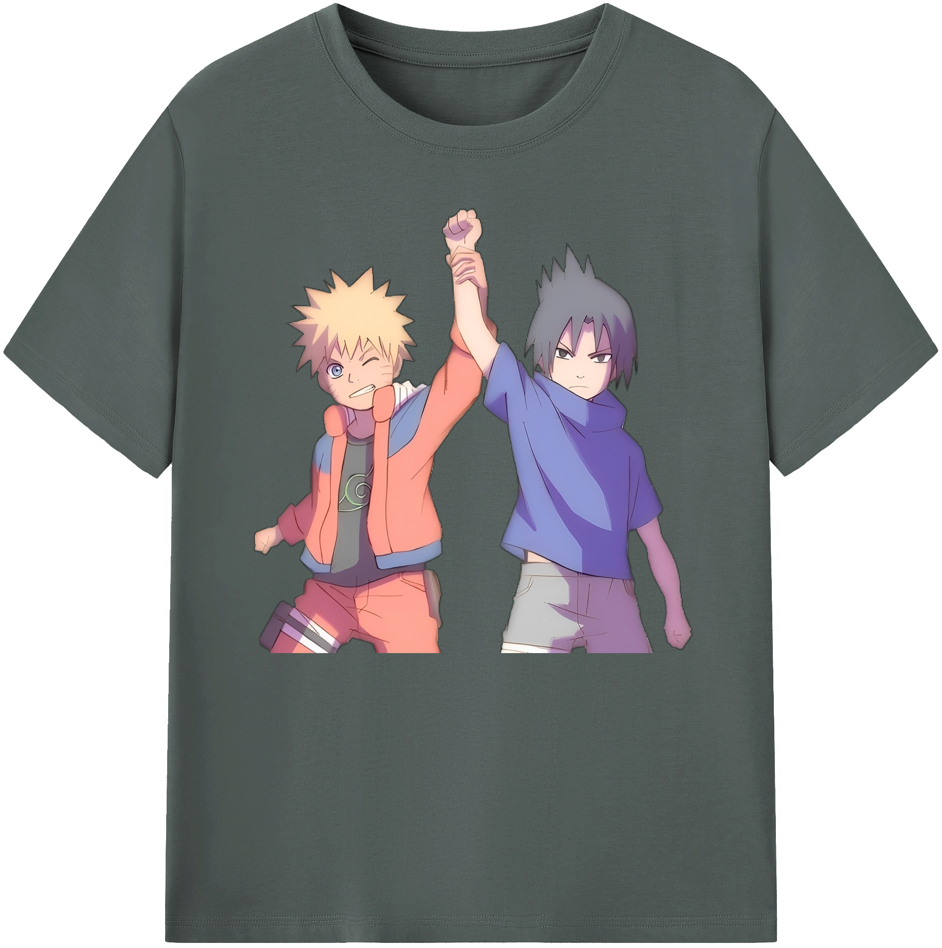 （画像用） NARUTO -ナルト- うちは サスケ Uchiha Sasuke 綿100％ メンズ半袖Tシャツ｜肌触りやわらか＆通気性